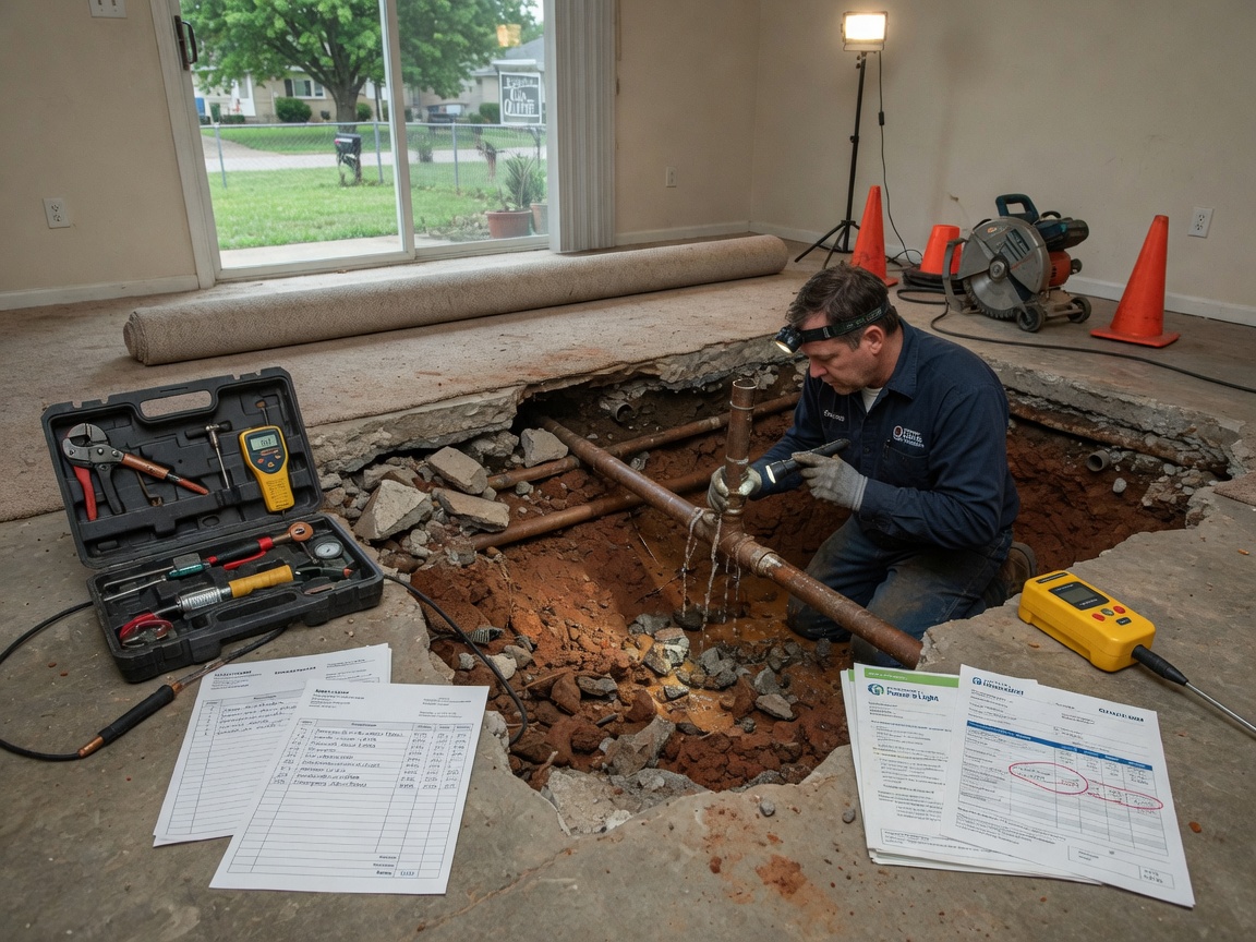 What Influences Slab Leak Repair Costs in Olathe Kansas